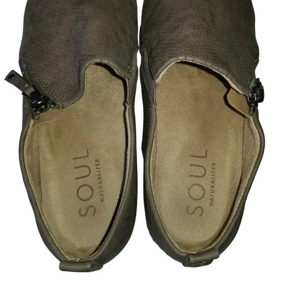 SOUL Naturalizer Womens Size 9.5 Grey Turner Side-Zip Platform Sneaker Shoes - Picture 5 of 15